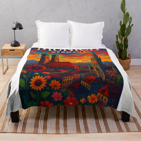 Item preview, Sunset Over Frauenkirche and Marienplatz, Munich, Germany designed and sold by Places On Earth.