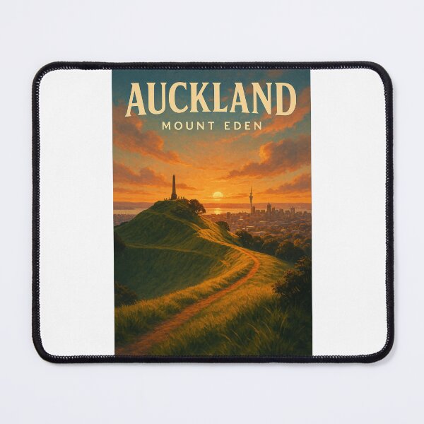 Item preview, Sunset Over Maungawhau Crater and Auckland Skyline designed and sold by Places On Earth.