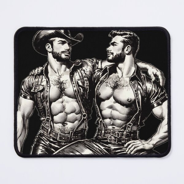 Item preview, Vintage Gay Texas Leather Cowboys Gay Pride Sketch Graphic Design designed and sold by ItsAKinkThing.
