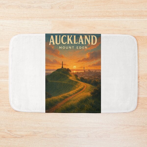 Item preview, Sunset Over Maungawhau Crater and Auckland Skyline designed and sold by Places On Earth.