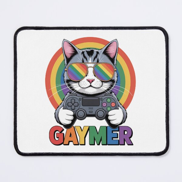 Item preview, Gaymer Cat Gamer Lgbtq Pride Rainbow designed and sold by JonGogue.