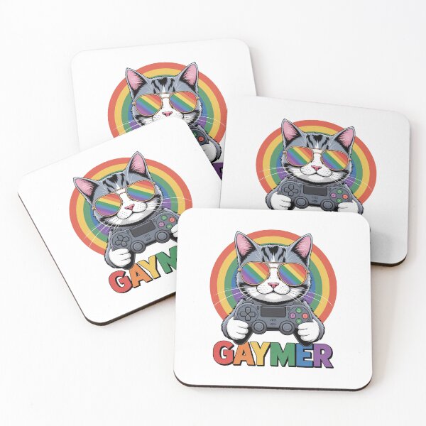 Item preview, Gaymer Cat Gamer Lgbtq Pride Rainbow designed and sold by JonGogue.
