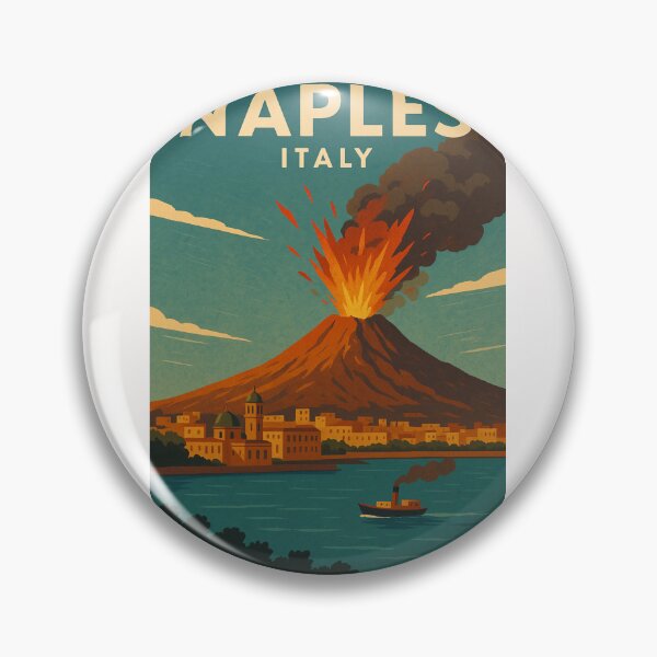 Item preview, Mount Vesuvius Erupting over Naples, Italy designed and sold by Places On Earth.
