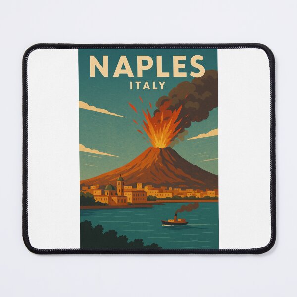 Item preview, Mount Vesuvius Erupting over Naples, Italy designed and sold by Places On Earth.