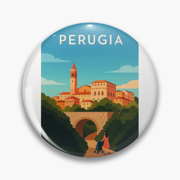 Item preview, Medieval View of Perugia, Umbria, Italy designed and sold by Places On Earth.