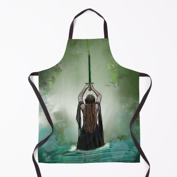 Item preview, Mystical Lady of the Lake with Enchanted Sword – Fantasy Art Illustration designed and sold by jassoart.