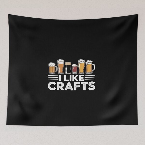 Item preview, I LIKE CRAFTS Craft Beer Microbrew Hops Dad Men  designed and sold by EllinoKlemo.