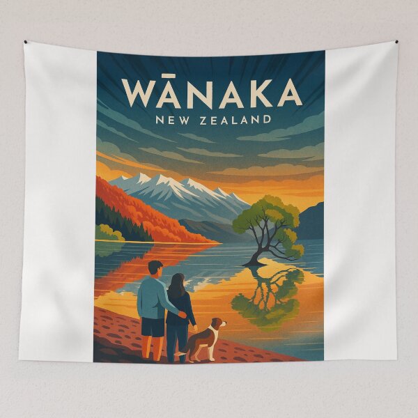 Item preview, Lake Wānaka Autumn View, Otago Region designed and sold by Places On Earth.