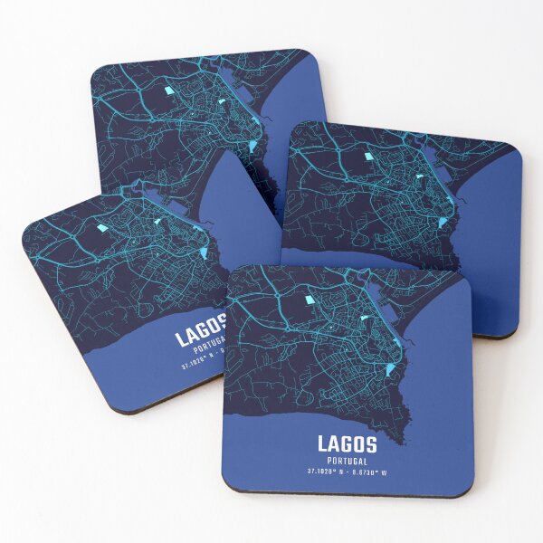 Item preview, Lagos Portugal Midnight City Map designed and sold by HomeLivingCo.