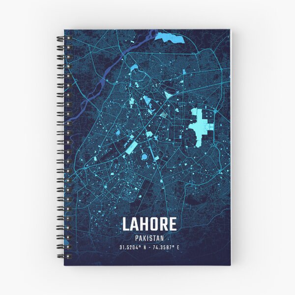 Item preview, Lahore Midnight City Map designed and sold by HomeLivingCo.