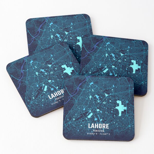 Item preview, Lahore Midnight City Map designed and sold by HomeLivingCo.