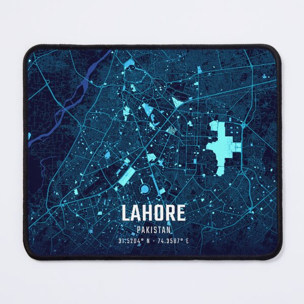 Item preview, Lahore Midnight City Map designed and sold by HomeLivingCo.