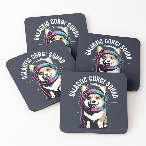 Item preview, Galactic Corgi Squad Space Helmet Dog Cartoon Design designed and sold by SplashTastic.
