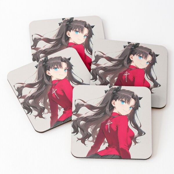 Item preview, Rin Tohsaka Fate Stay Night Anime Girl Red Top Skirt designed and sold by Raslbazola.