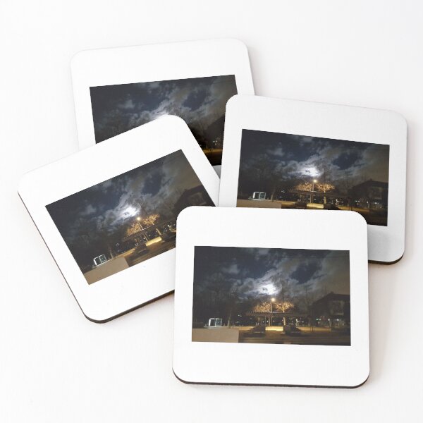 Item preview, Snowy Streelight-Winter Evening Glow designed and sold by ZugzwangArt1.