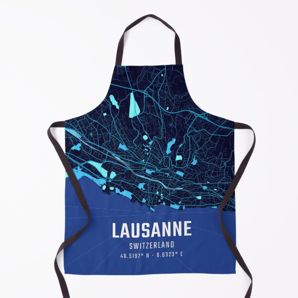 Item preview, Lausanne Midnight City Map designed and sold by HomeLivingCo.
