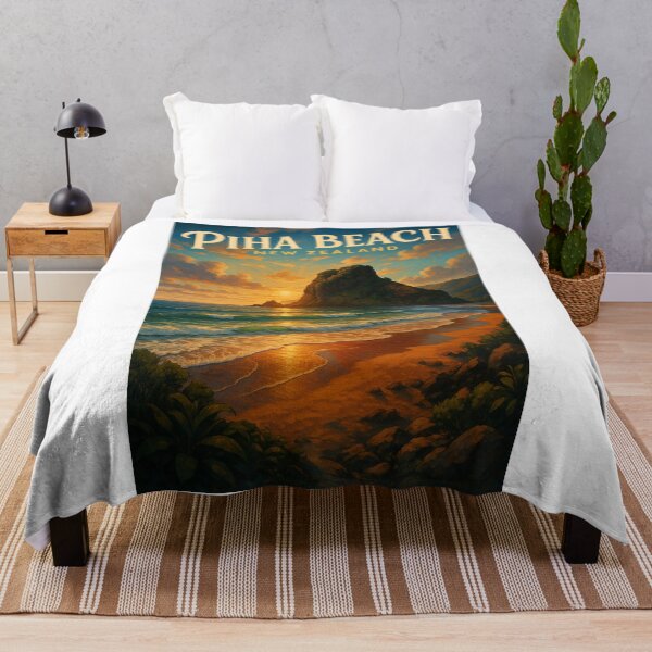 Artikelvorschau, Goldene Stunde am Piha Beach, Waitākere Ranges entworfen und verkauft von Aryabek.