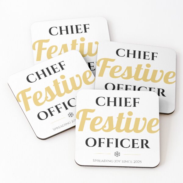 Item preview, Chief Festive Officer(Light Edition) — Elegant Holiday Typography Tee designed and sold by LoveNLaughterCo.