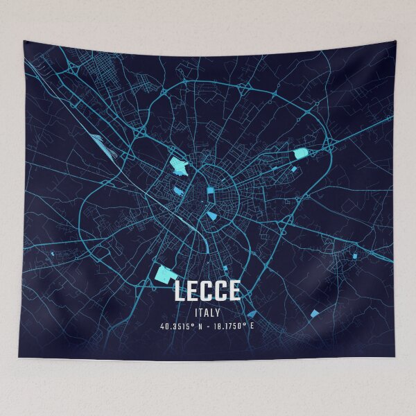 Item preview, Lecce Midnight City Map designed and sold by HomeLivingCo.