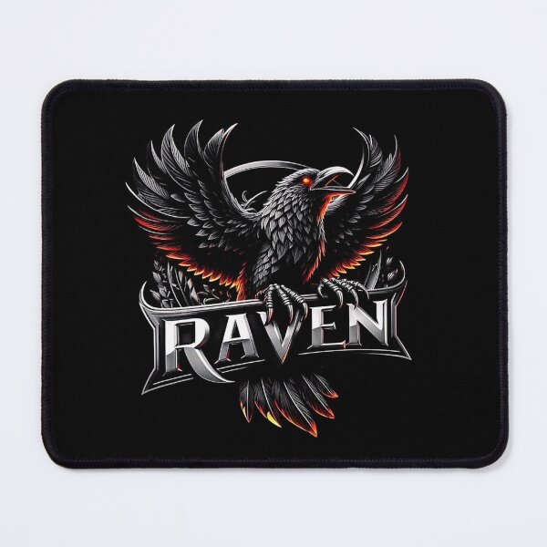Item preview, Flaming Raven Wings Metal Raven Graphic Art designed and sold by DeimosArtIntl.