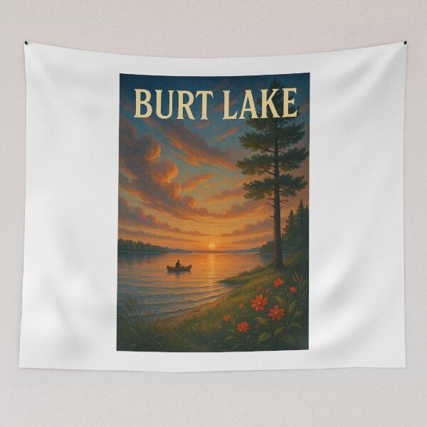 Item preview, Sunset Canoe on Burt Lake, Michigan designed and sold by Aryabek.