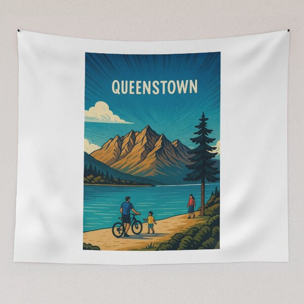 Item preview, Queenstown Lakeside Bike Path, The Remarkables designed and sold by Aryabek.