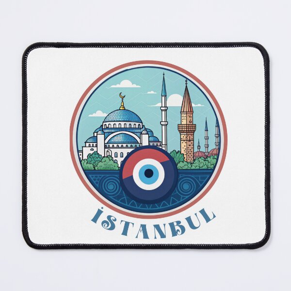 Item preview, Istanbul Mosque & Evil Eye Souvenir Art designed and sold by asliberry.