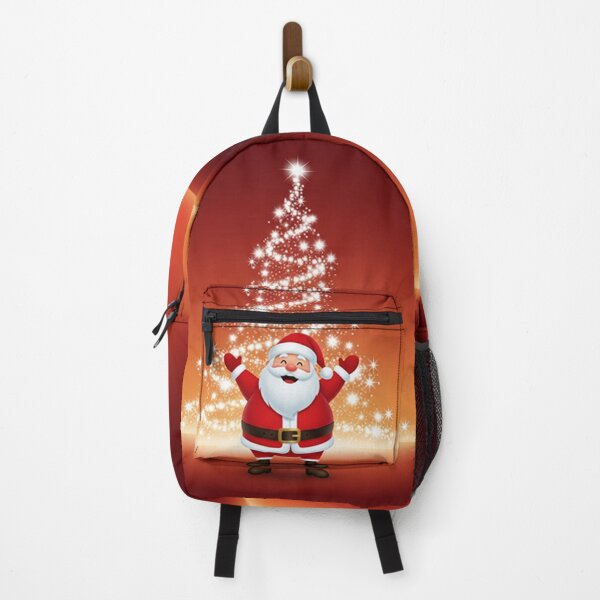 Item preview, Joyful Santa Claus – Festive Christmas Illustration with Glowing Tree designed and sold by PixelVibe782.