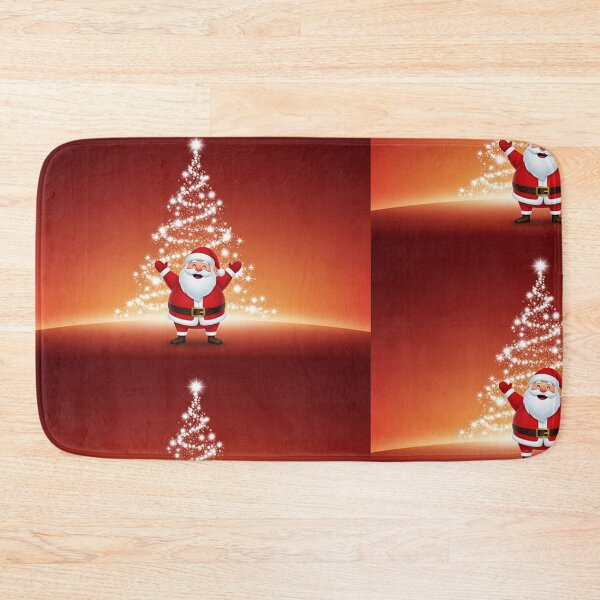Item preview, Joyful Santa Claus – Festive Christmas Illustration with Glowing Tree designed and sold by PixelVibe782.