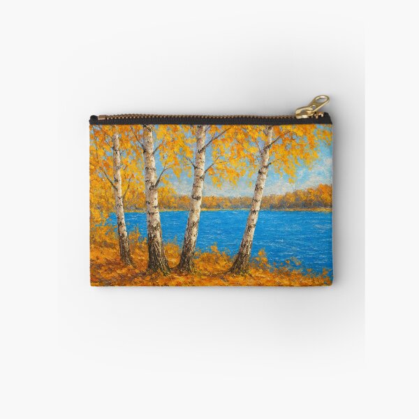 Item preview, Birches in autumn by the blue lake designed and sold by Sigtrix.