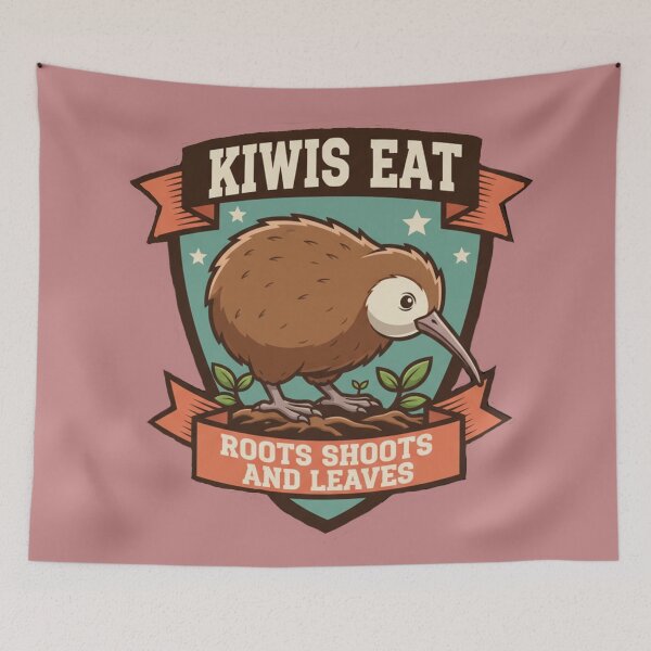 Item preview,  kiwis eat roots, shoots leaves designed and sold by carole hirst.