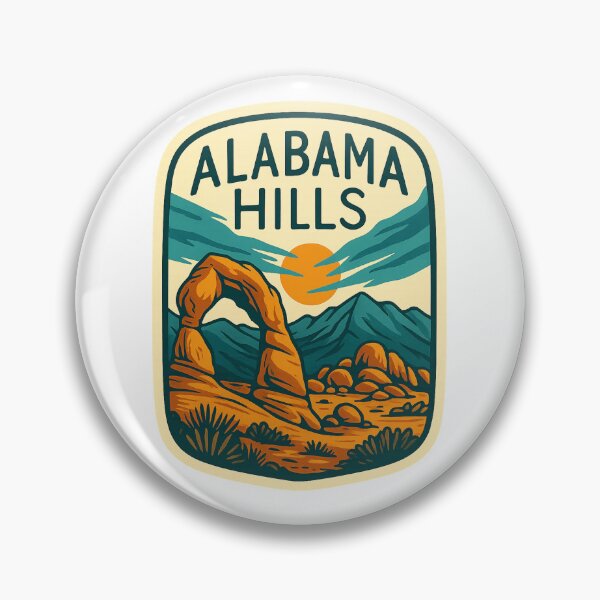 Item preview, Retro Badge of Alabama Hills, Lone Pine California designed and sold by Aryabek.