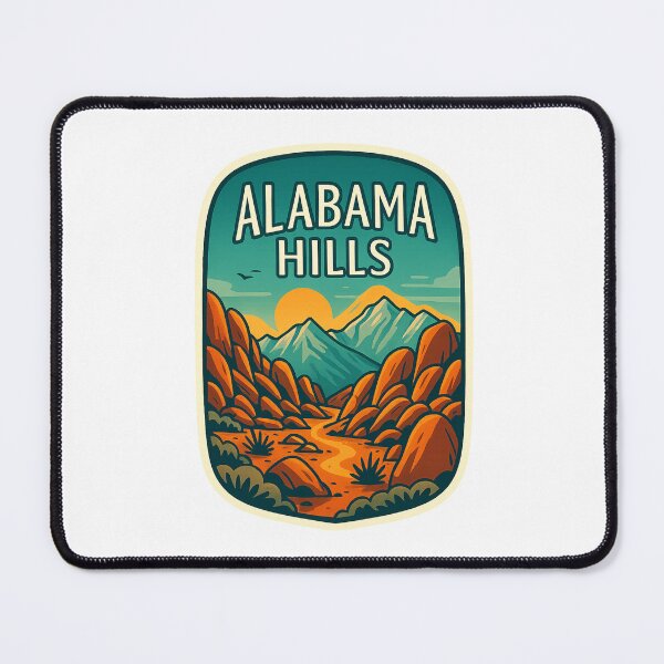 Item preview, Vintage Sunset Badge of Alabama Hills, Eastern Sierra designed and sold by Aryabek.