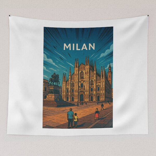 Item preview, Duomo Square, Milan Italy at Sunset designed and sold by Aryabek.