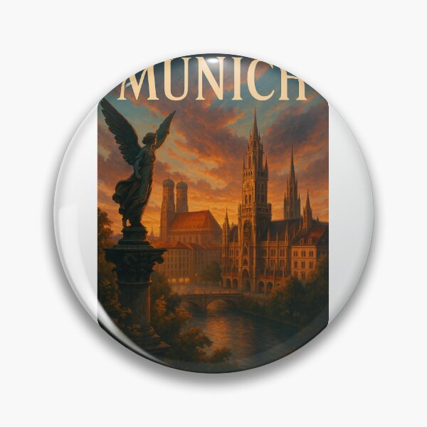 Item preview, Angel and River View of Munich, Bavaria Germany designed and sold by Aryabek.