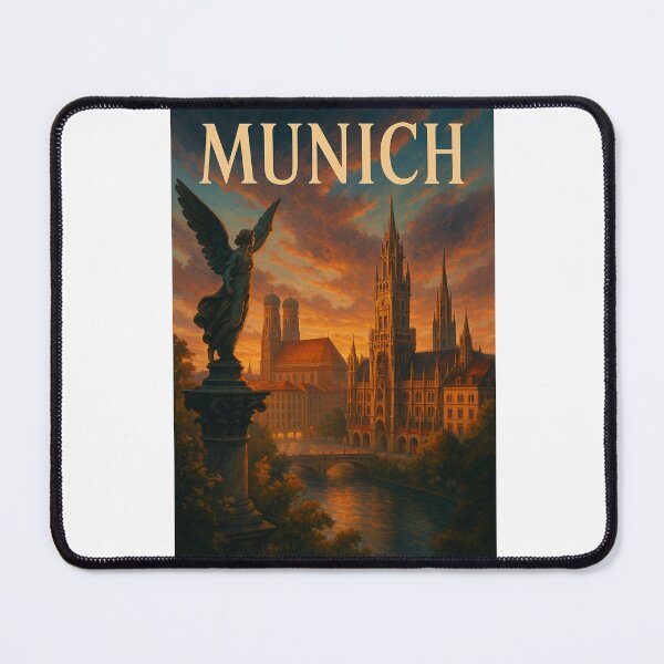 Item preview, Angel and River View of Munich, Bavaria Germany designed and sold by Aryabek.