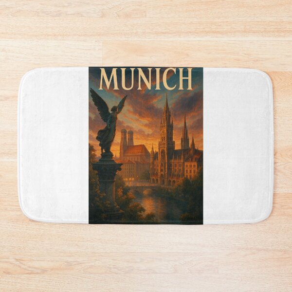 Item preview, Angel and River View of Munich, Bavaria Germany designed and sold by Aryabek.