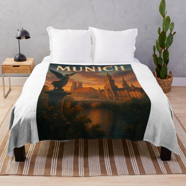 Item preview, Angel and River View of Munich, Bavaria Germany designed and sold by Aryabek.