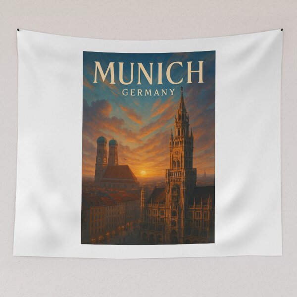 Item preview, Sunrise Over Marienplatz, Munich Germany designed and sold by Aryabek.