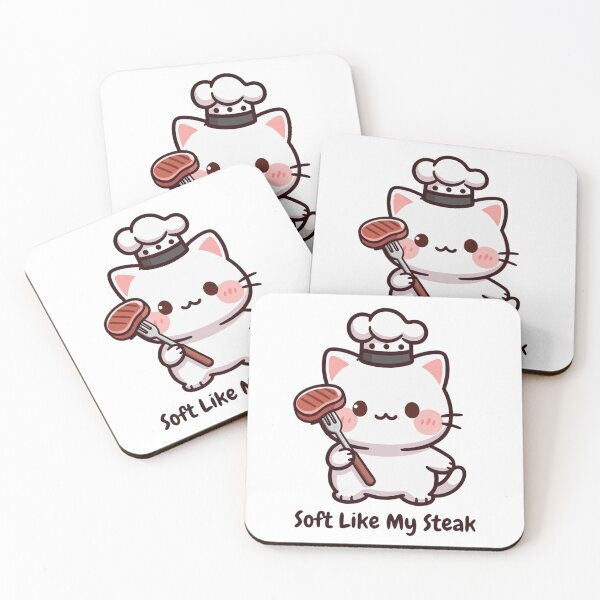 Item preview, Soft Like My Steak – Cute Chef Cat Kawaii Shirt designed and sold by EcoArtTees.