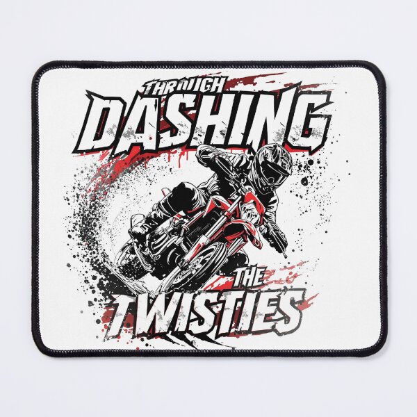 Item preview, Dashing Through The Twisties - Winter Motorcycle Lean Snow designed and sold by MotoRebel.
