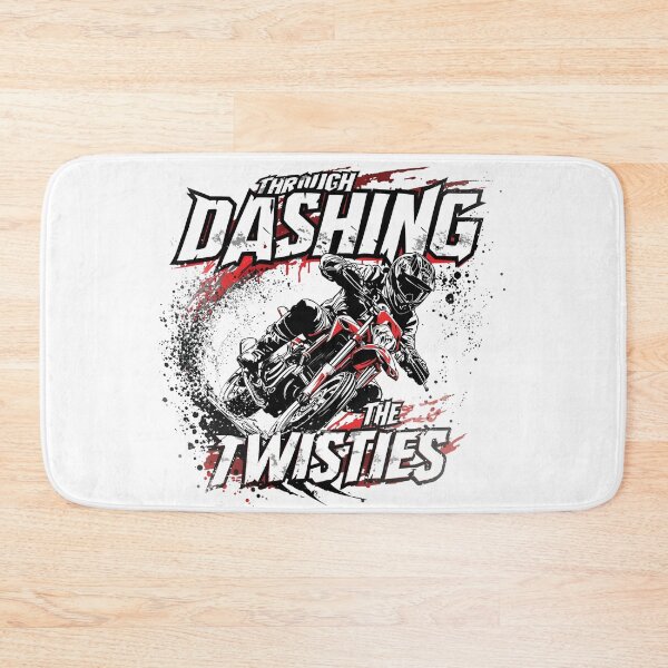 Item preview, Dashing Through The Twisties - Winter Motorcycle Lean Snow designed and sold by MotoRebel.