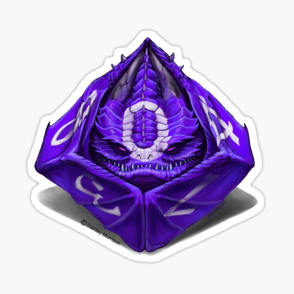 D10 dragon dice Sticker