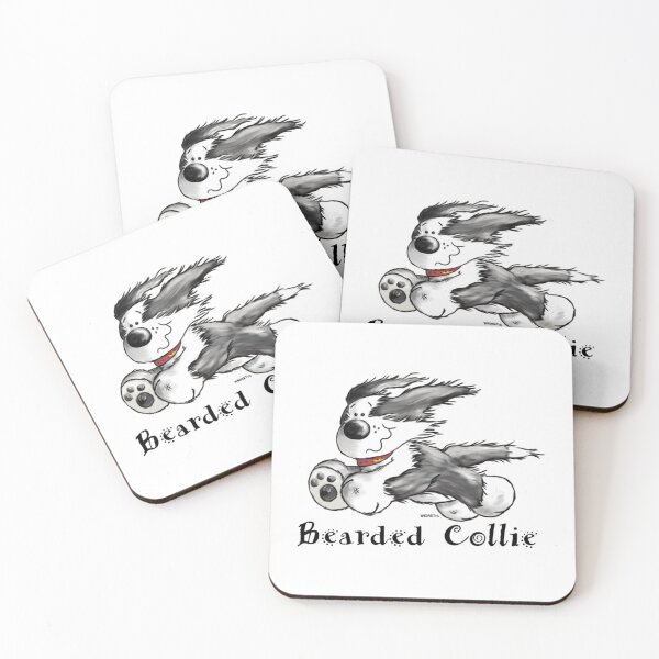Item preview, Funny Running Bearded Collie Cartoon Sticker designed and sold by hieuhieuquan.