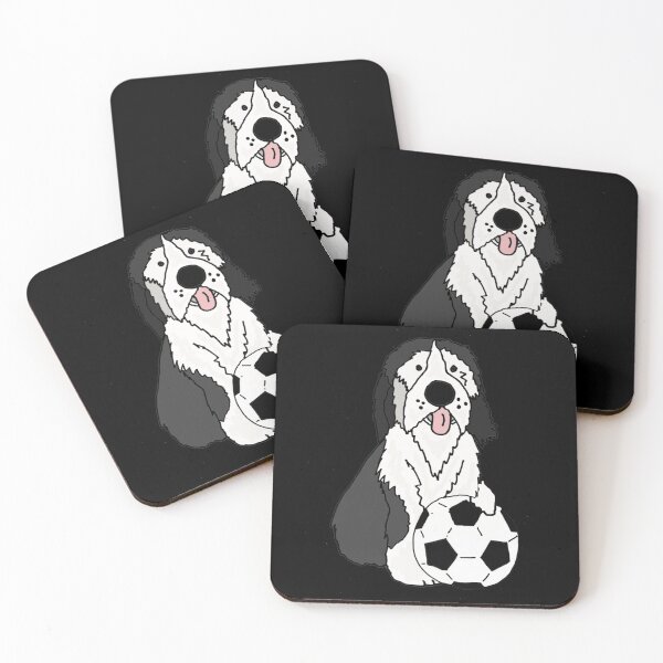 Item preview, Funny Bearded Collie Playing Football Art Sticker designed and sold by hieuhieuquan.