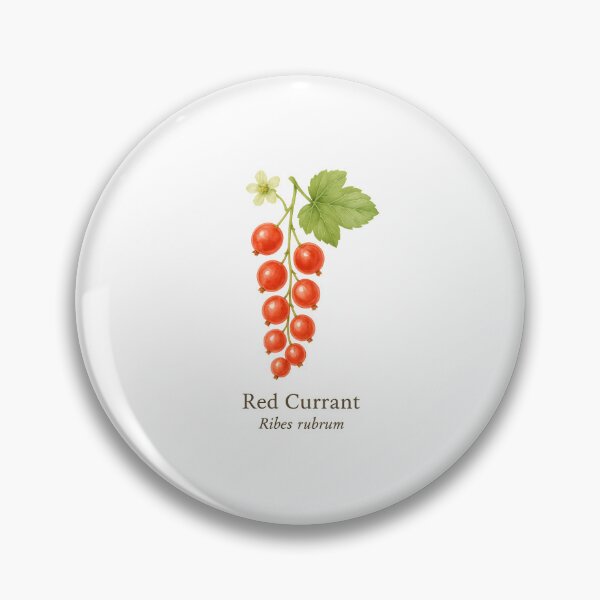 Item preview, Red Currant – Glossy Coral Botanical Illustration designed and sold by BloomKind.