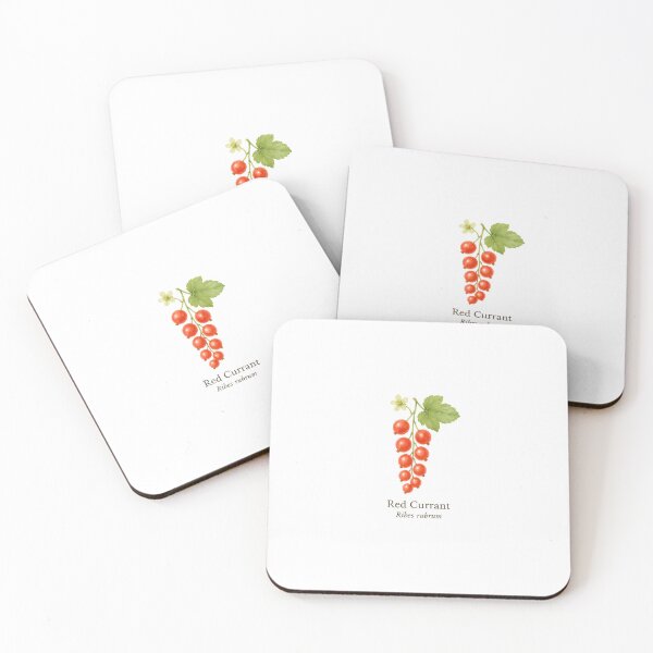 Item preview, Red Currant – Glossy Coral Botanical Illustration designed and sold by BloomKind.