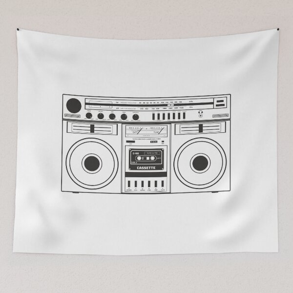 Item preview, oldschool Radio vitage, 90s style, boombox, clasic cassette 80s designed and sold by infografikapp.
