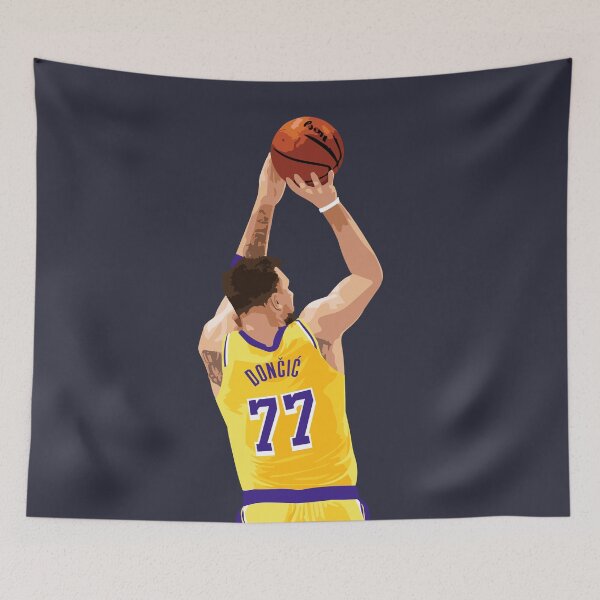 Item preview, Luka Doncic Shot Above Waist Yellow Qiangy designed and sold by qiangdade.