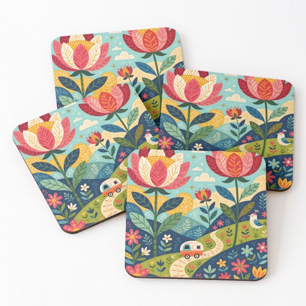 Item preview, A vibrant tapestry of a fantastical caravan journey designed and sold by Ponted.
